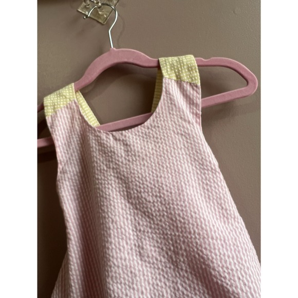 Jack & Teddy‎ Girls Toddler Seersucker Dress Pink Yellow Green Size 3T - Picture 3 of 7